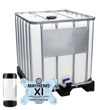Mayhems - PC Coolant - X1 Premix - Eco Friendly Series, UV Fluorescent Blue, 1000 Litre IBC, Ozone Clear Blue