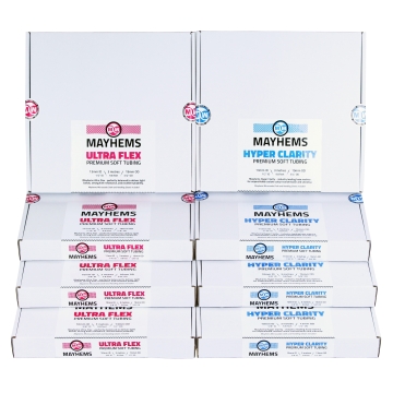 Mayhems - Retailer Starter Kit - Soft Tubing - Ultra Flex and Hyper Clarity - 60 Pieces