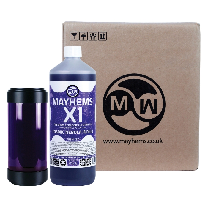 Mayhems - PC Coolant - X1 Premix - Eco Series - Cosmic Nebula Indigo - 6 x 1 Litre