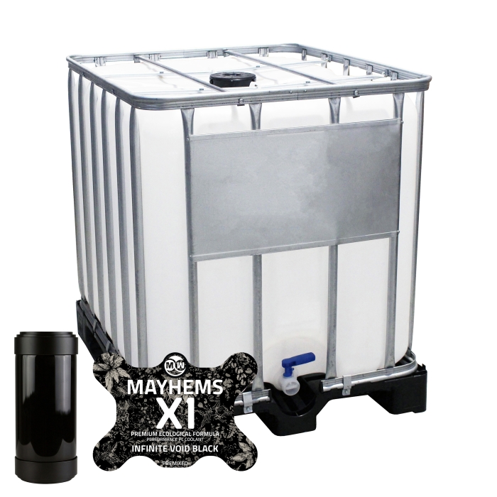 Mayhems - PC Coolant - X1 Premix - Eco Series - Infinite Void Black - 1000 Litre IBC