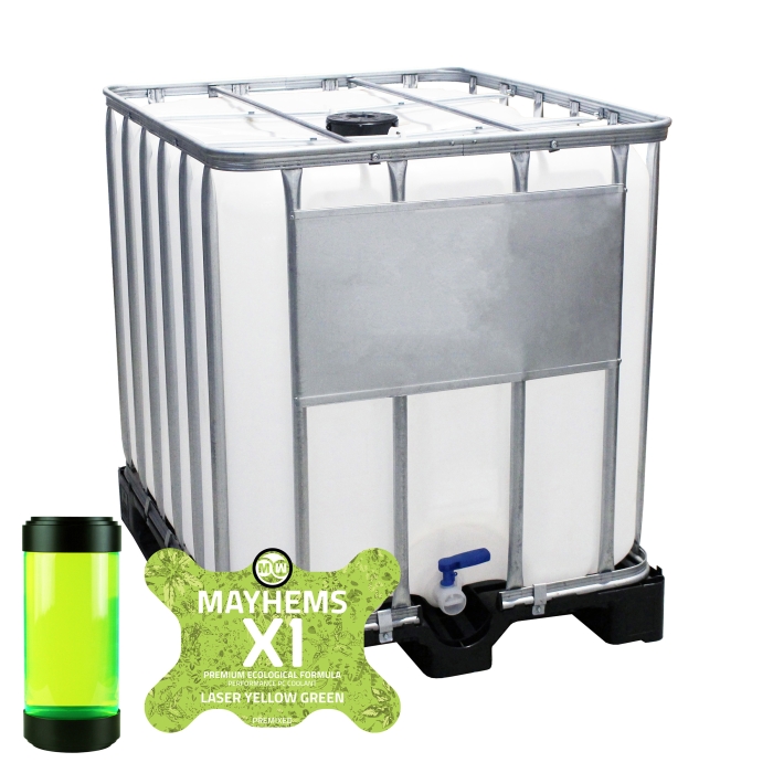 Mayhems - PC Coolant - X1 Premix - Eco Series - Laser Yellow Green - 1000 Litre IBC