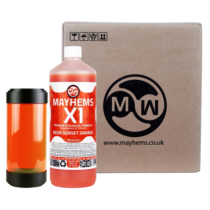 Mayhems - PC Coolant - X1 Premix - Eco Series - Neon Sunset Orange - 6 x 1 Litre