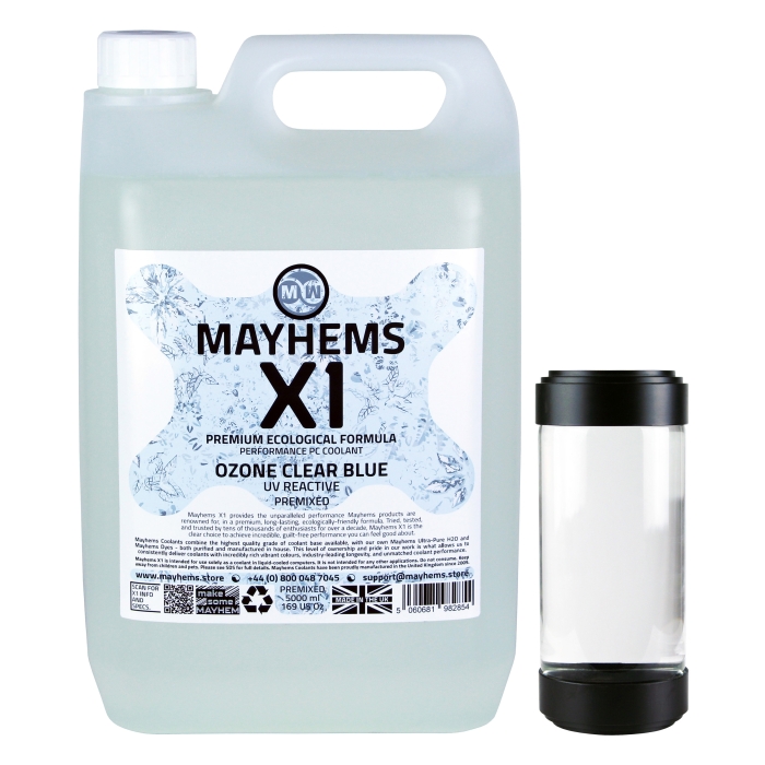 Mayhems - PC Coolant - X1 Premix - Eco Series - UV Ozone Clear Blue - 5 Litre