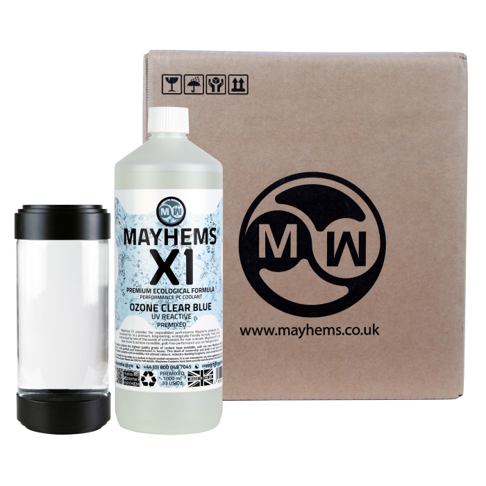 Mayhems - PC Coolant - X1 Premix - Eco Series - Ozone Clear Blue - 6 x 1 Litre