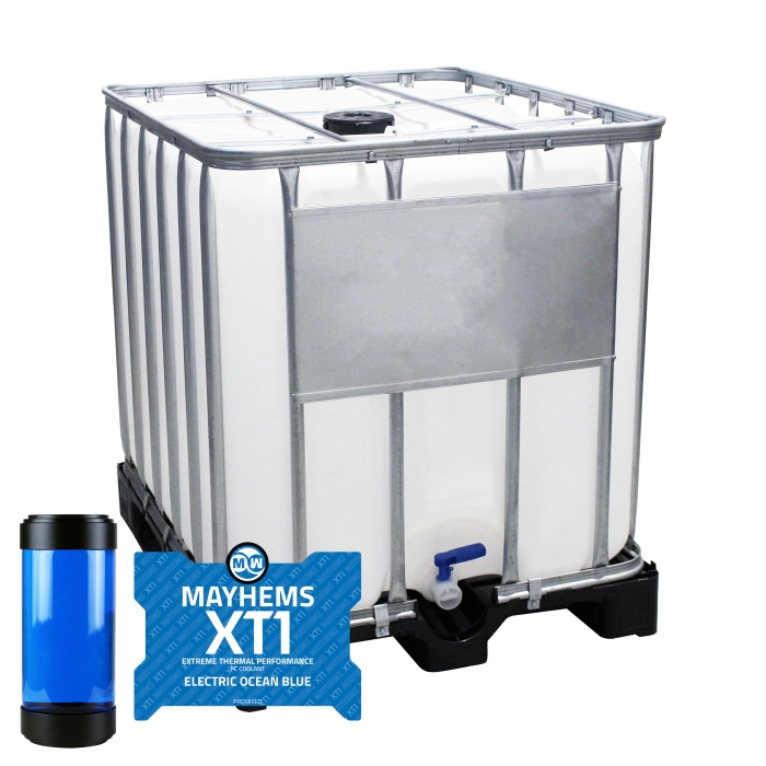 Mayhems - PC Coolant - XT1 Premix - Thermal Performance Series - Electric Ocean Blue - 1000 Litre IBC