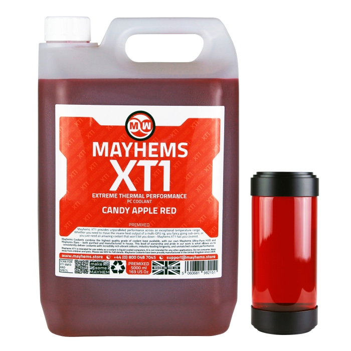 Mayhems - PC Coolant - XT1 Premix - Thermal Performance Series - 5 Litre - Candy Apple Red
