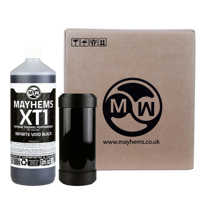 Mayhems - PC Coolant - XT1 Premix - Thermal Performance Series - 6 x 1 Litre - Infinite Void Black