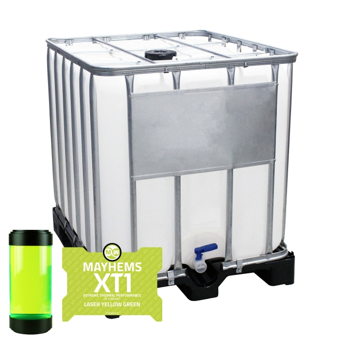 Mayhems - PC Coolant - XT1 Premix - Thermal Performance Series - Laser Yellow Green - 1000 Litre IBC
